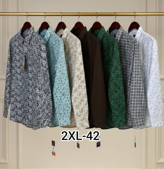 (Combo of 4) 2XL RB Premium Twill Cotton Printed Shirts Rs. 1060