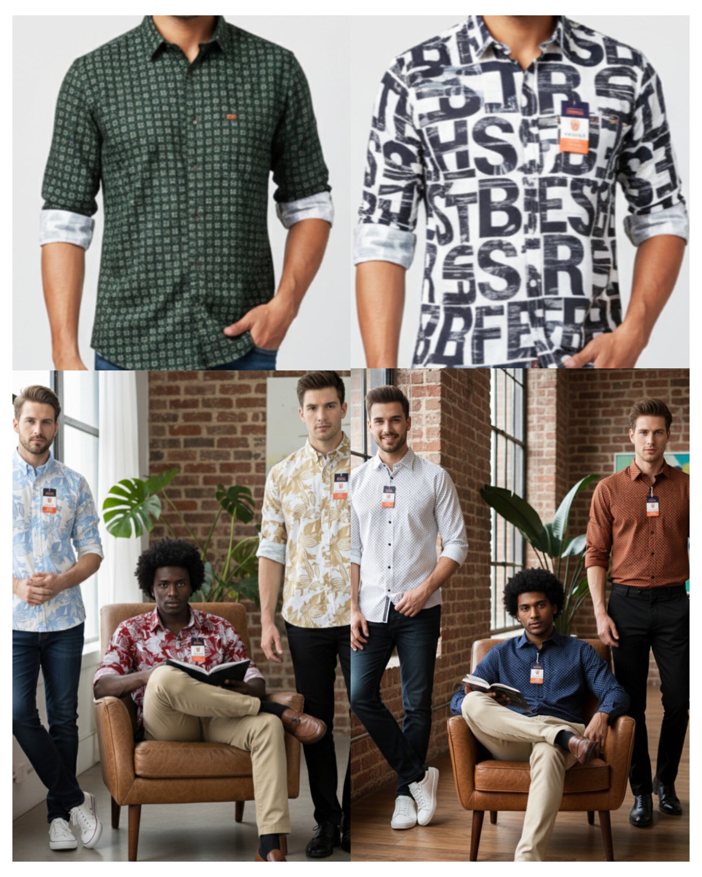 (Combo of 4) RB Design Cotton Printed Shirts Rs. 999 Only