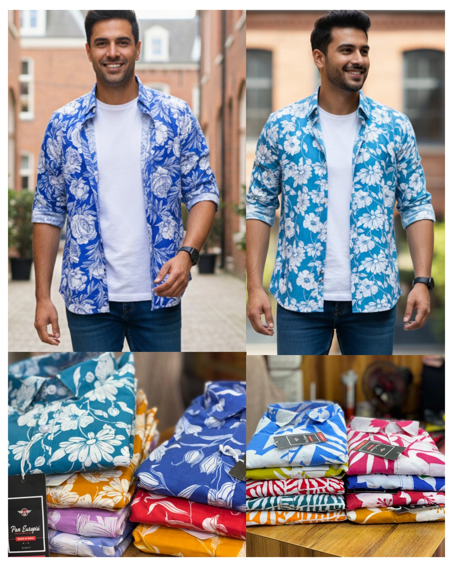 (Combo of 4) PanEmpaire Leef Design Cotton Printed Shirts Rs. 999