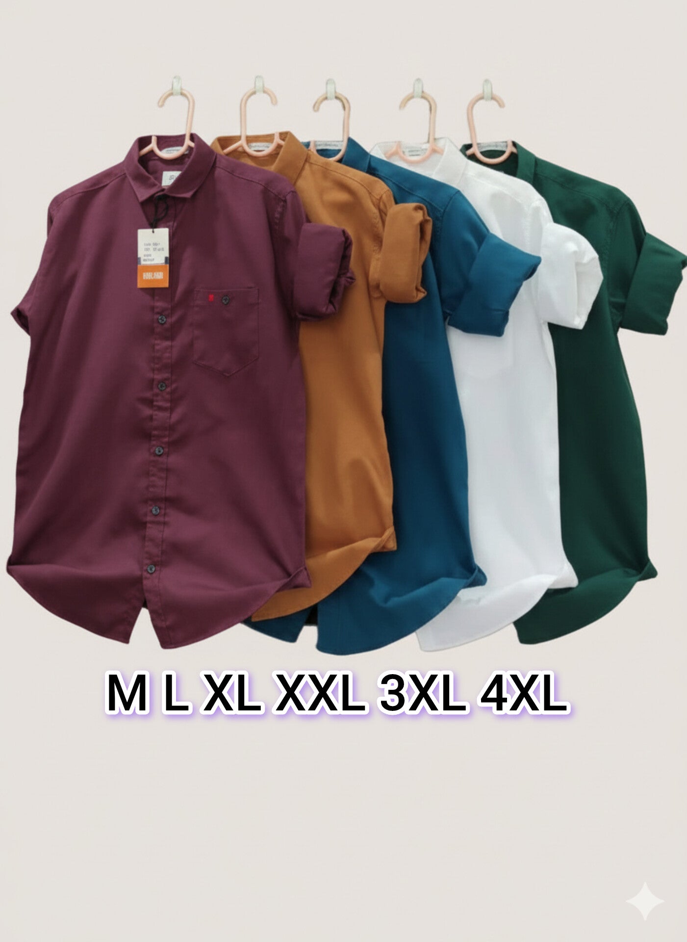 (Combo of 4) RussMan Cotton Plain shirt Rs. 999