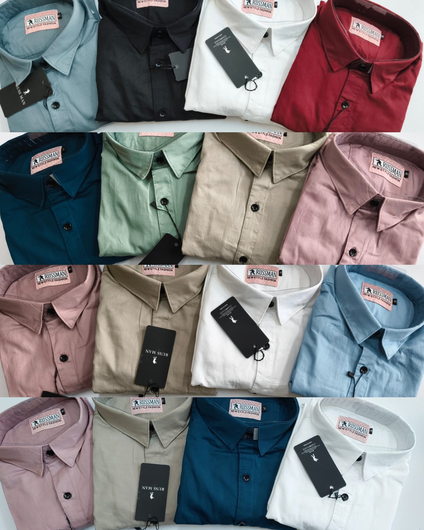 (Combo of 3) RussMan ๐ฏ Pure Cotton Plain Shirt Rs.1000