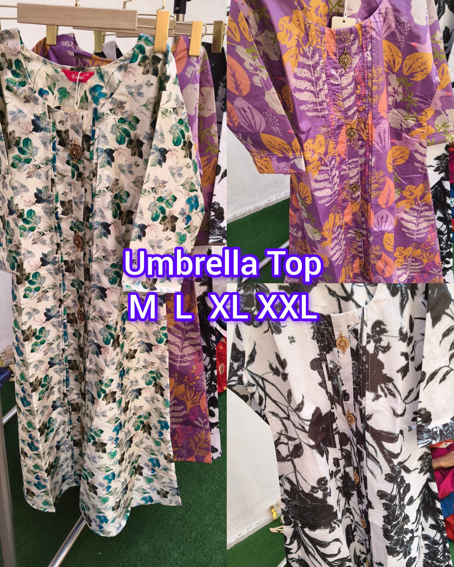 Pack of 2 Kajal Umbrella Fancy Desing Kurthi TOP Only Rs. 1100