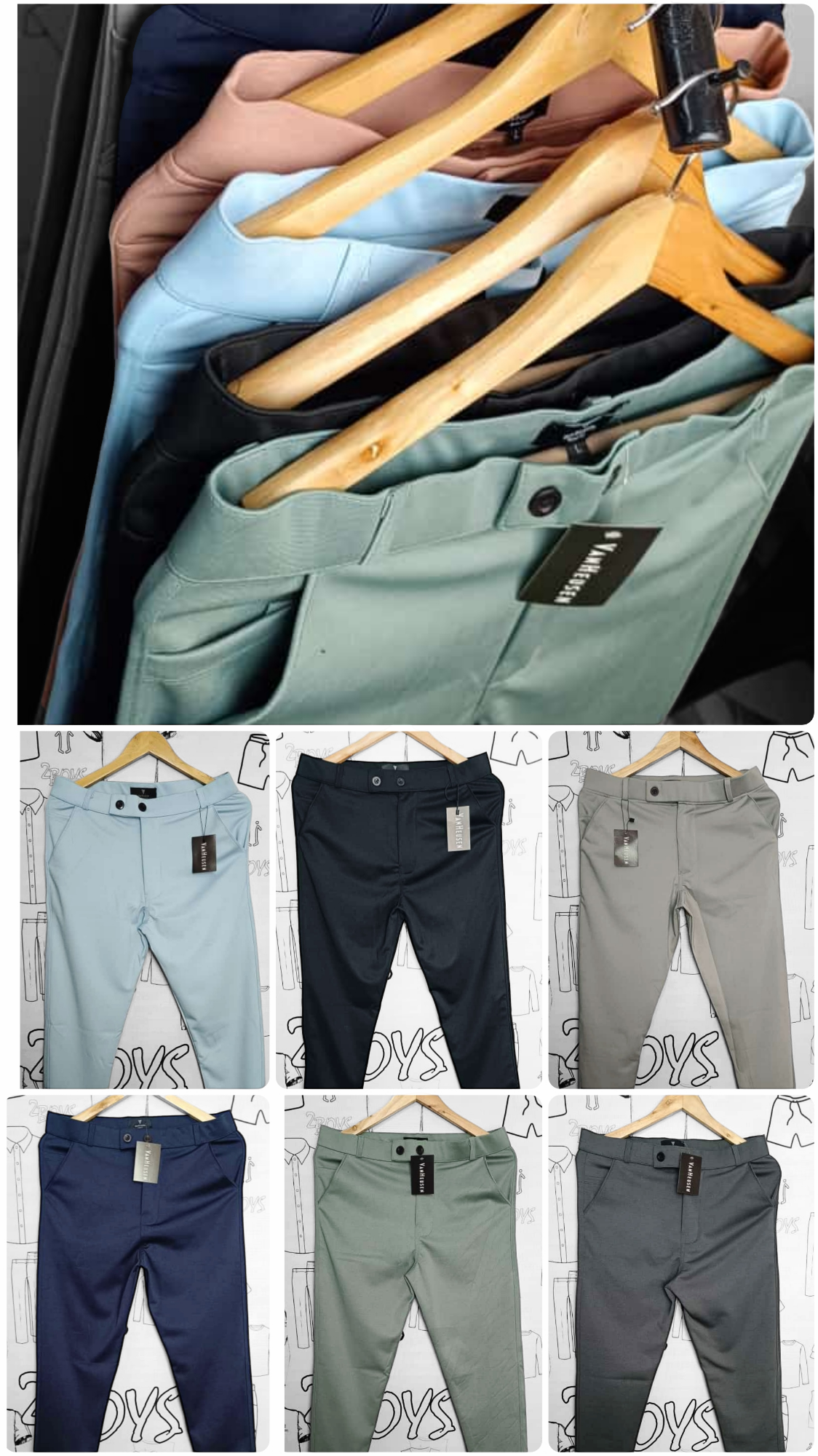 (Combo of 3) 28 to 38 Men's Polo Lycra Formal Regular Pant Rs. 999