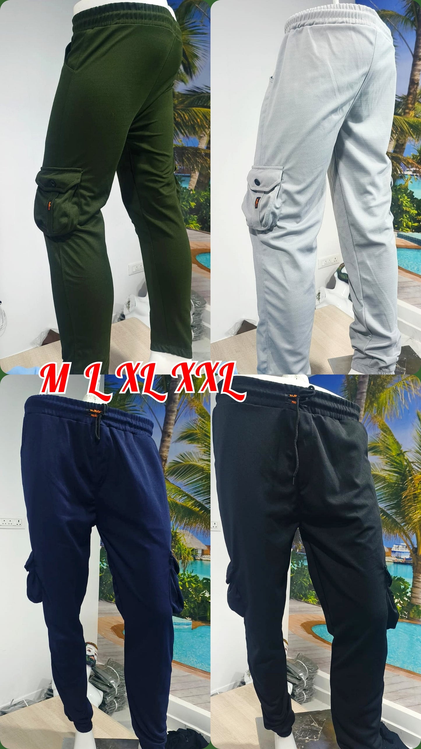 (Combo of 4) Twill Cargo Jagger Track Rs. 999
