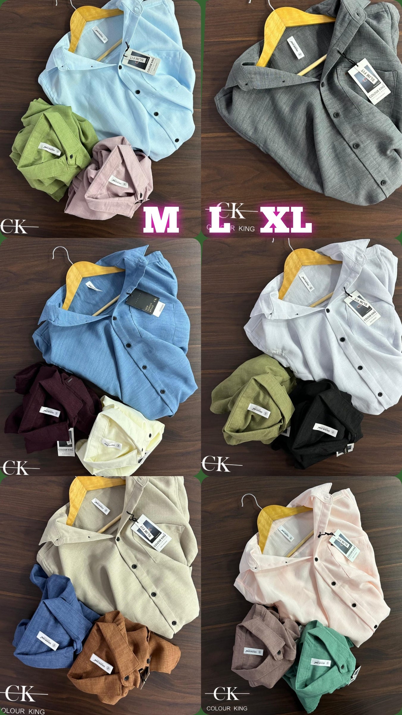 (Combo of 3) Primium CK Linen Dobby Plain Shirt Rs.1099
