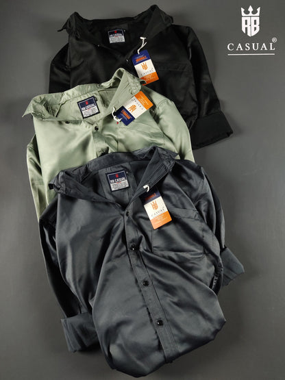 (Combo of 3) RB Satin Soft Silk Shirt Men's Regular Fit Rs. 899