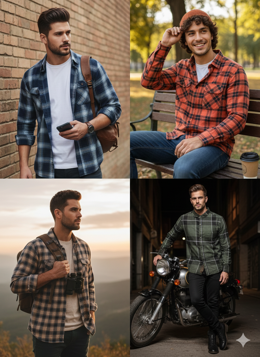 (Combo of 3) JohnyPark Pure Cotton Checked Shirt Rs.899