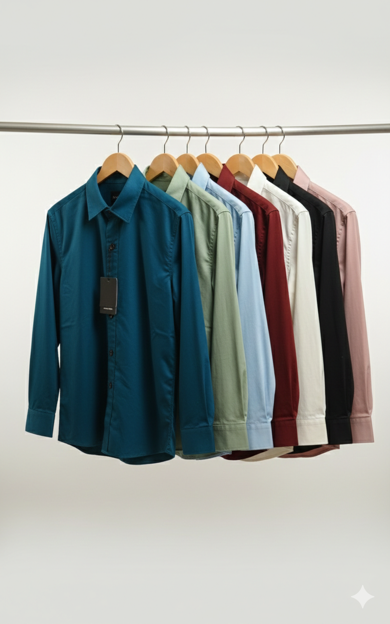 (Combo of 3) RussMan 💯 Pure Cotton Plain Shirt Rs.1000