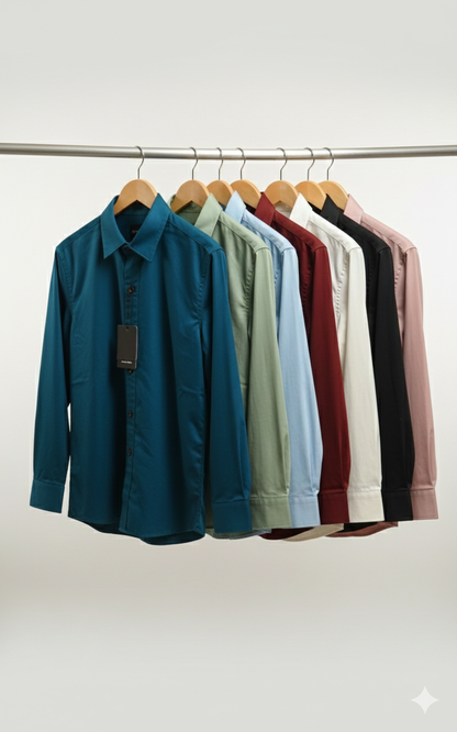 (Combo of 3) RussMan 💯 Pure Cotton Plain Shirt Rs.1000
