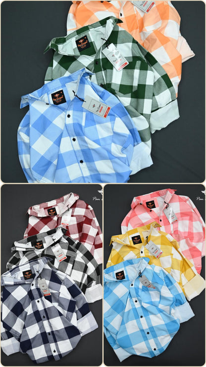 (Combo of 4) RB Colour Cotton Checked Shirts Rs. 999 Only