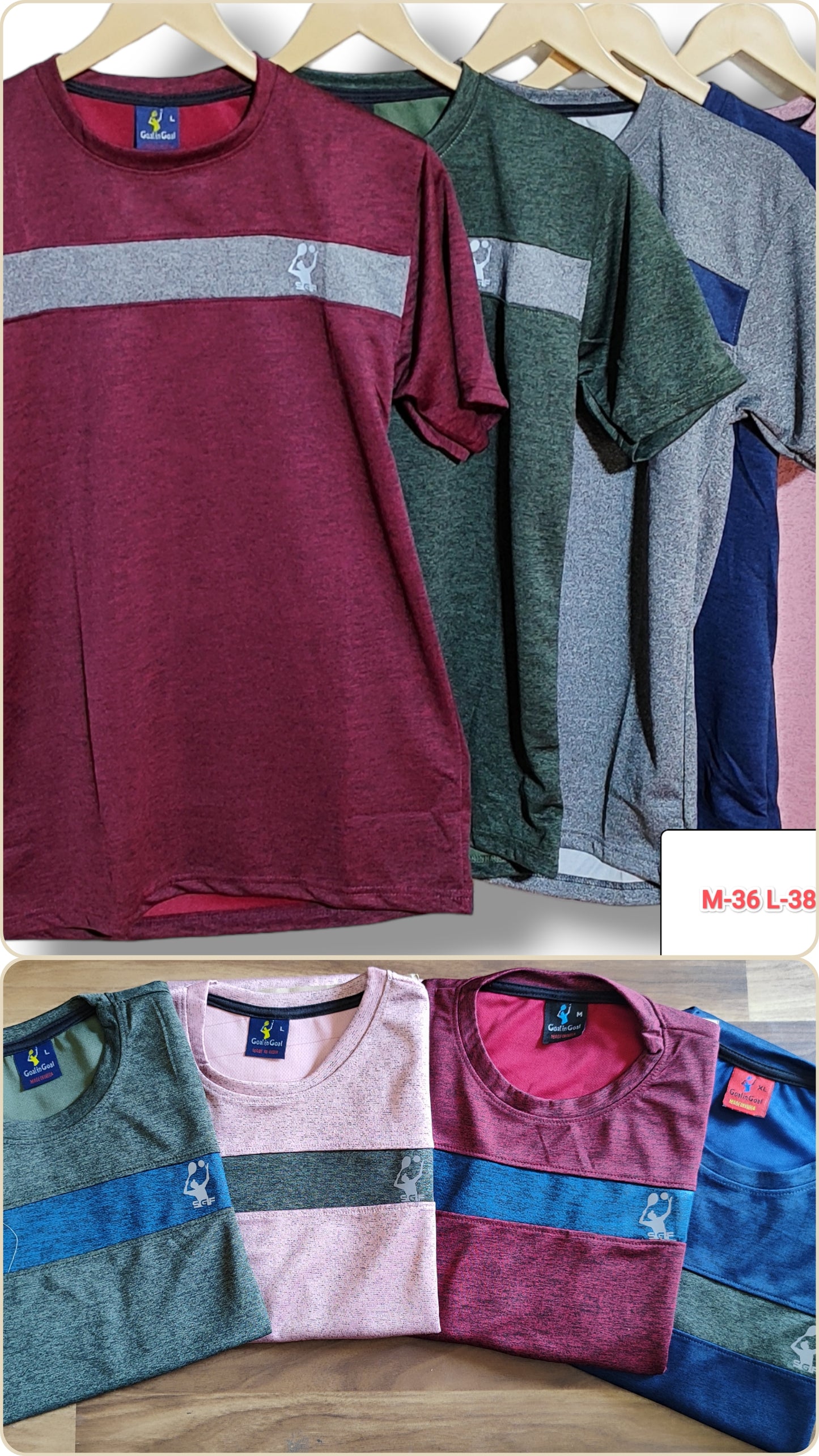 (Combo of 4) Lycra Sports Grind Round Neck T-Shirts  Rs. 499
