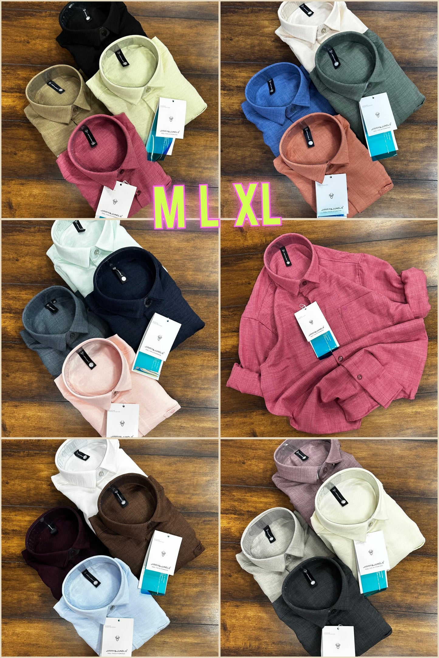 (Combo of 3) CK Linen Popcorn Plain Shirt Rs.1150