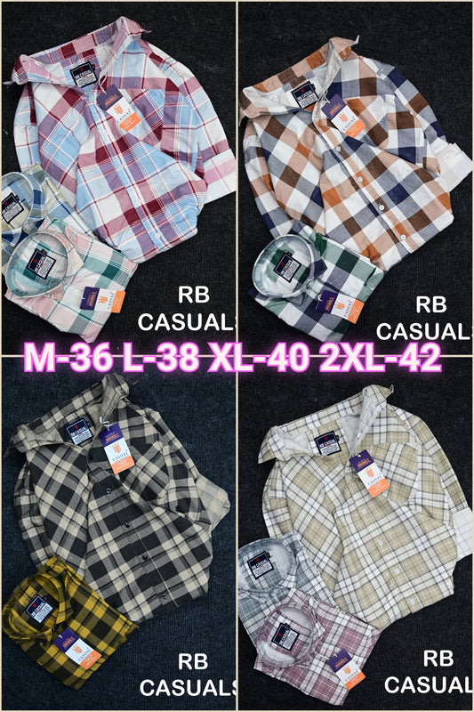 (Combo of 4) RB Cotton Checked Premium Shirts Rs. 999