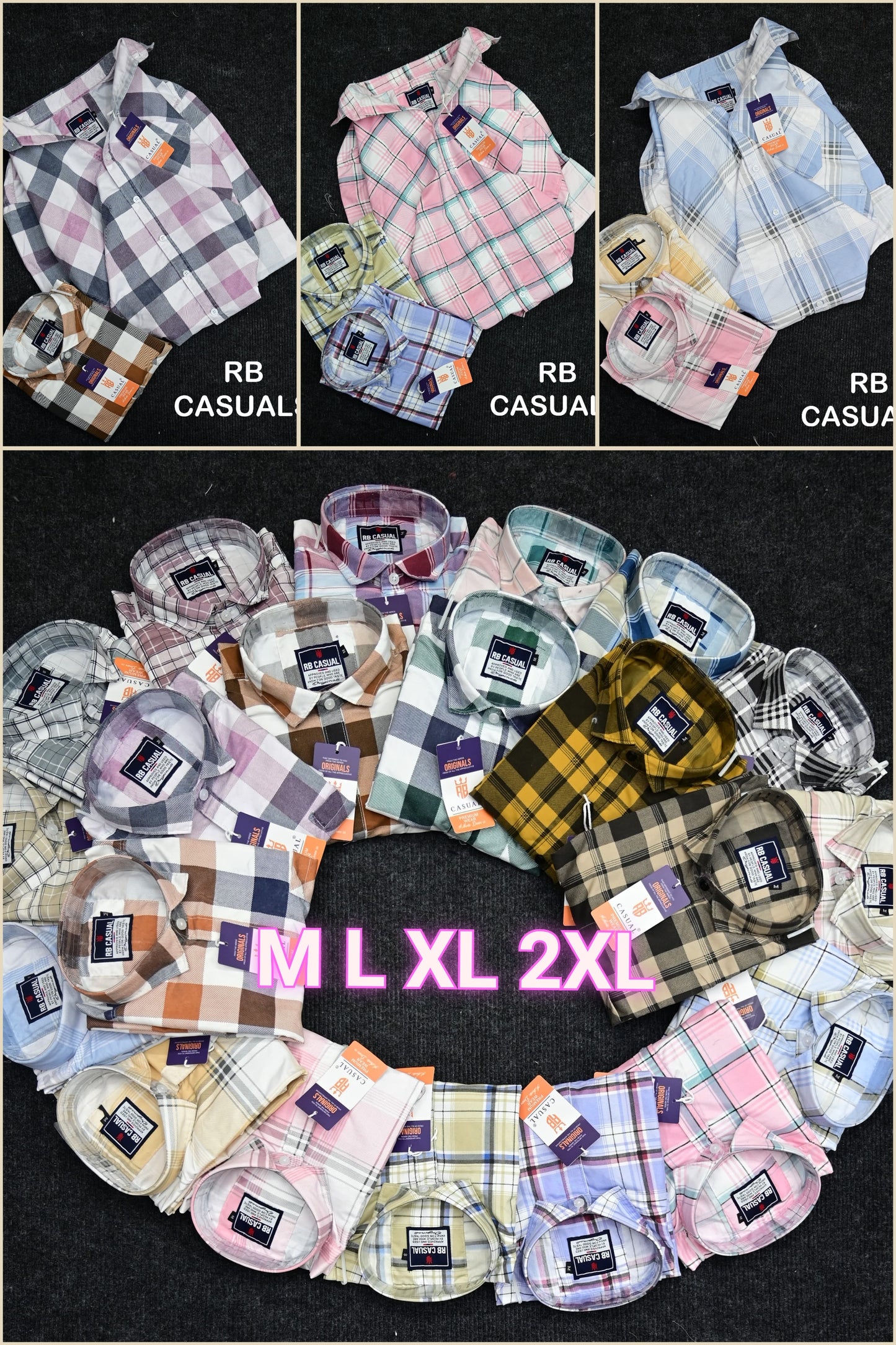 (Combo of 4) RB Cotton Checked Premium Shirts Rs. 999