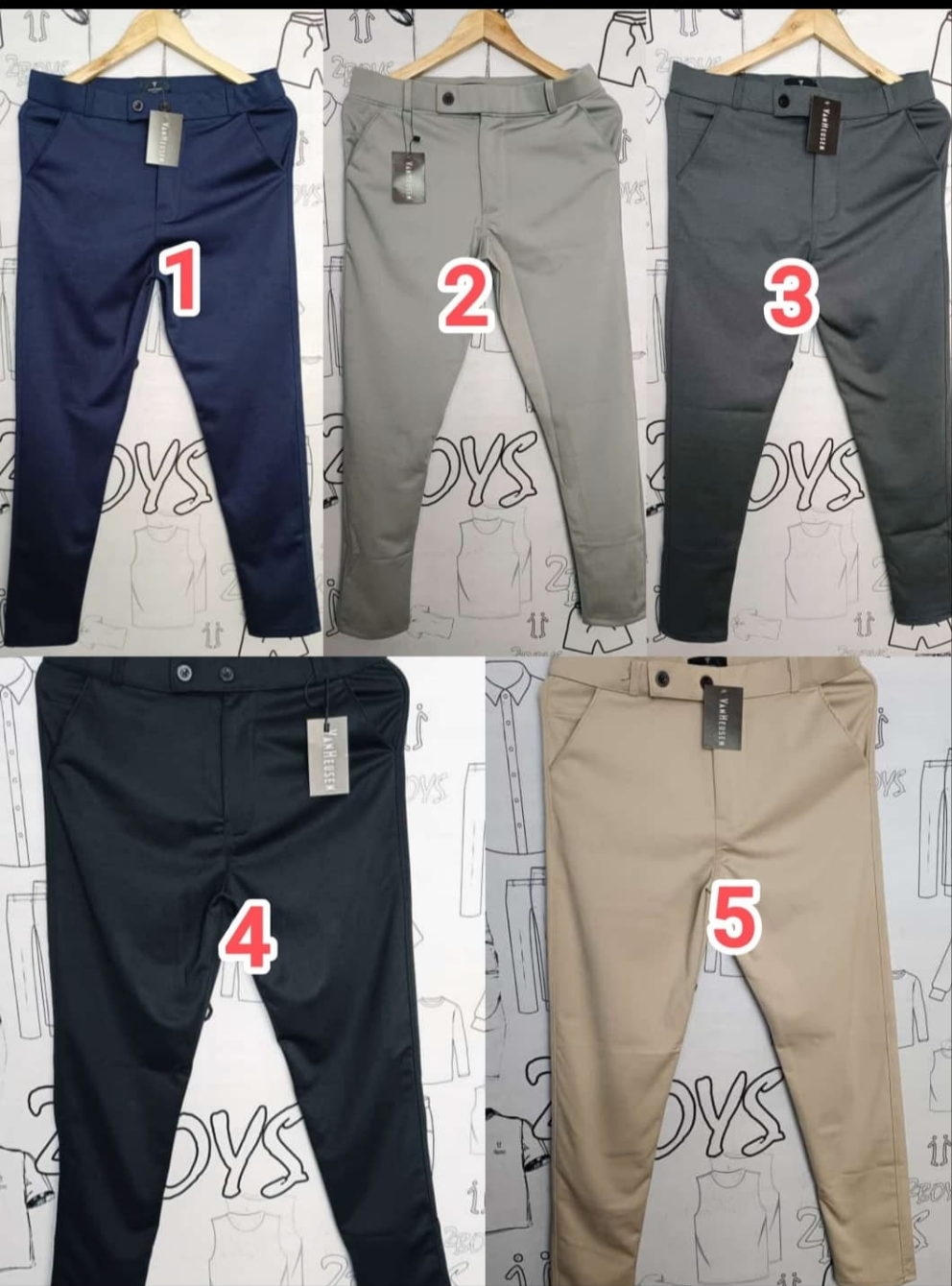 (Combo of 3) 28 to 38 Men's Polo Lycra Formal Regular Pant Rs. 999