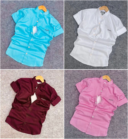 (Combo of 5+1) Plain Half Hand Lycra Shirts with Pocket Regular Fit Rs. 999 + Get Free 1 Shirt