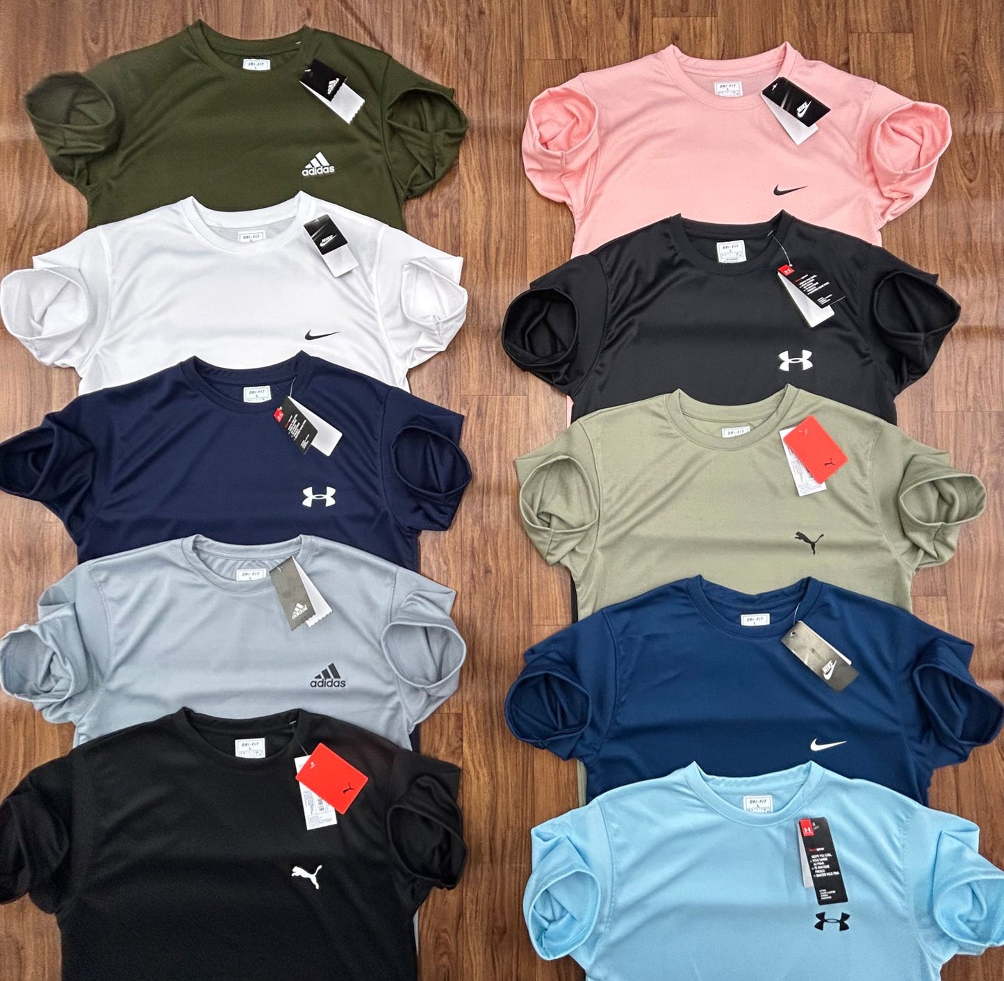 Combo of 5 Lycra Round Neck T Shirts Rs. 550