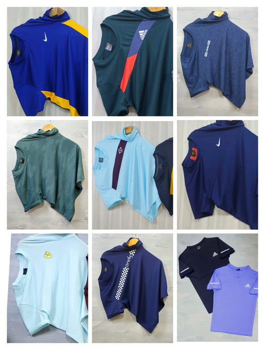 Combo of 5 Lycra Surplus Round Neck T-Shirts Rs. 499