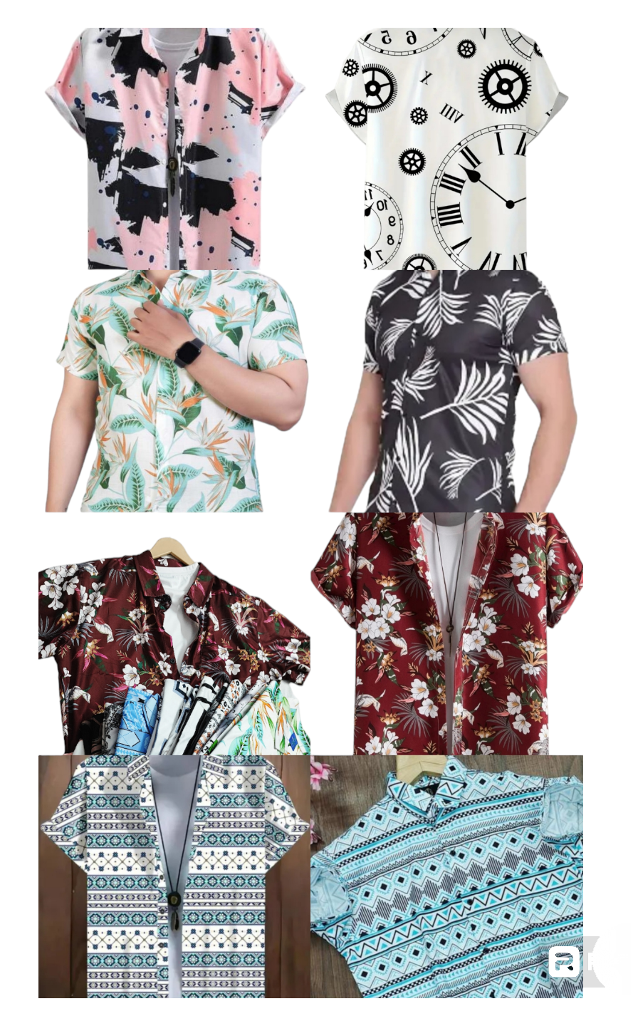 [Combo of 3] Lycra Flora Print Regular Fit Shirts Rs. 599