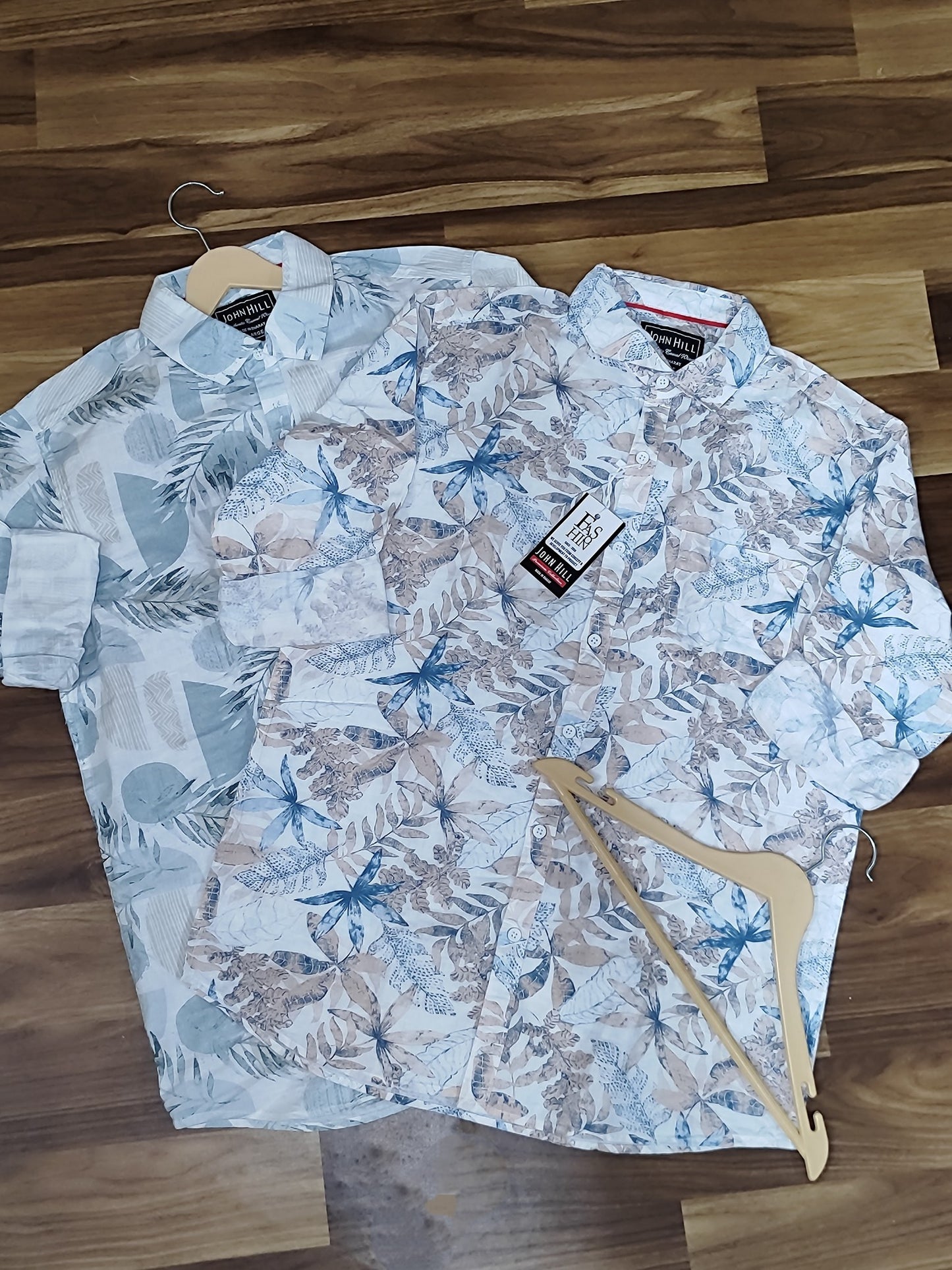 Combo of 2 JohnHiL Pure Cotton Printed Shirts Big Size Rs. 550