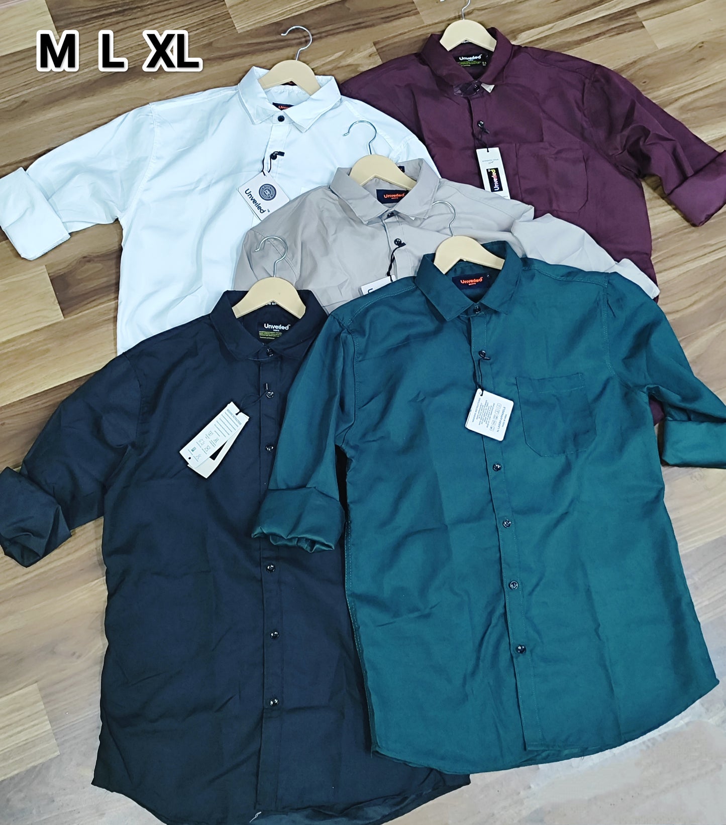 Combo of 4 Unveiled Cotton Primium Plain shirt Rs. 999