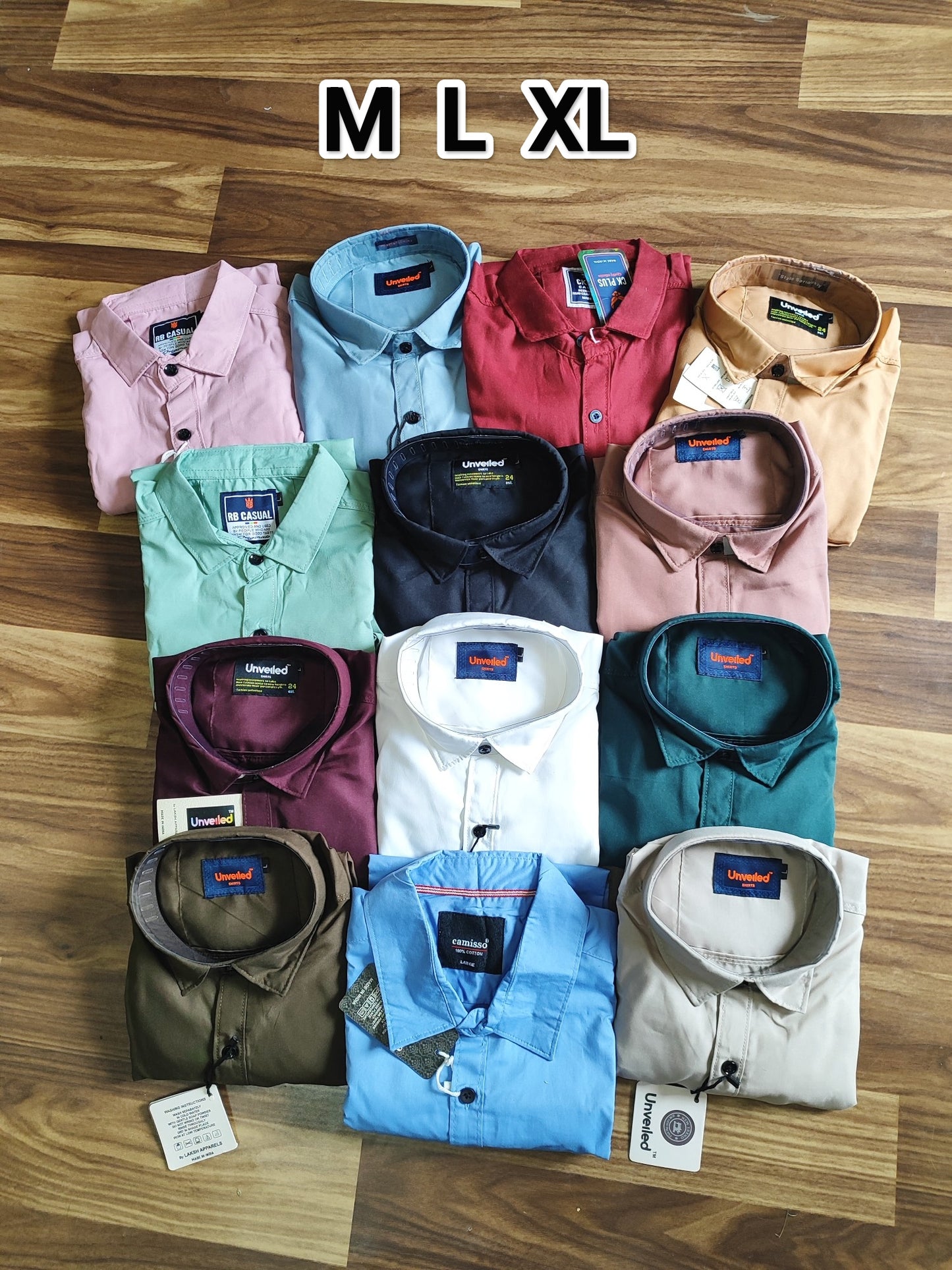 Combo of 4 Unveiled Cotton Primium Plain shirt Rs. 999