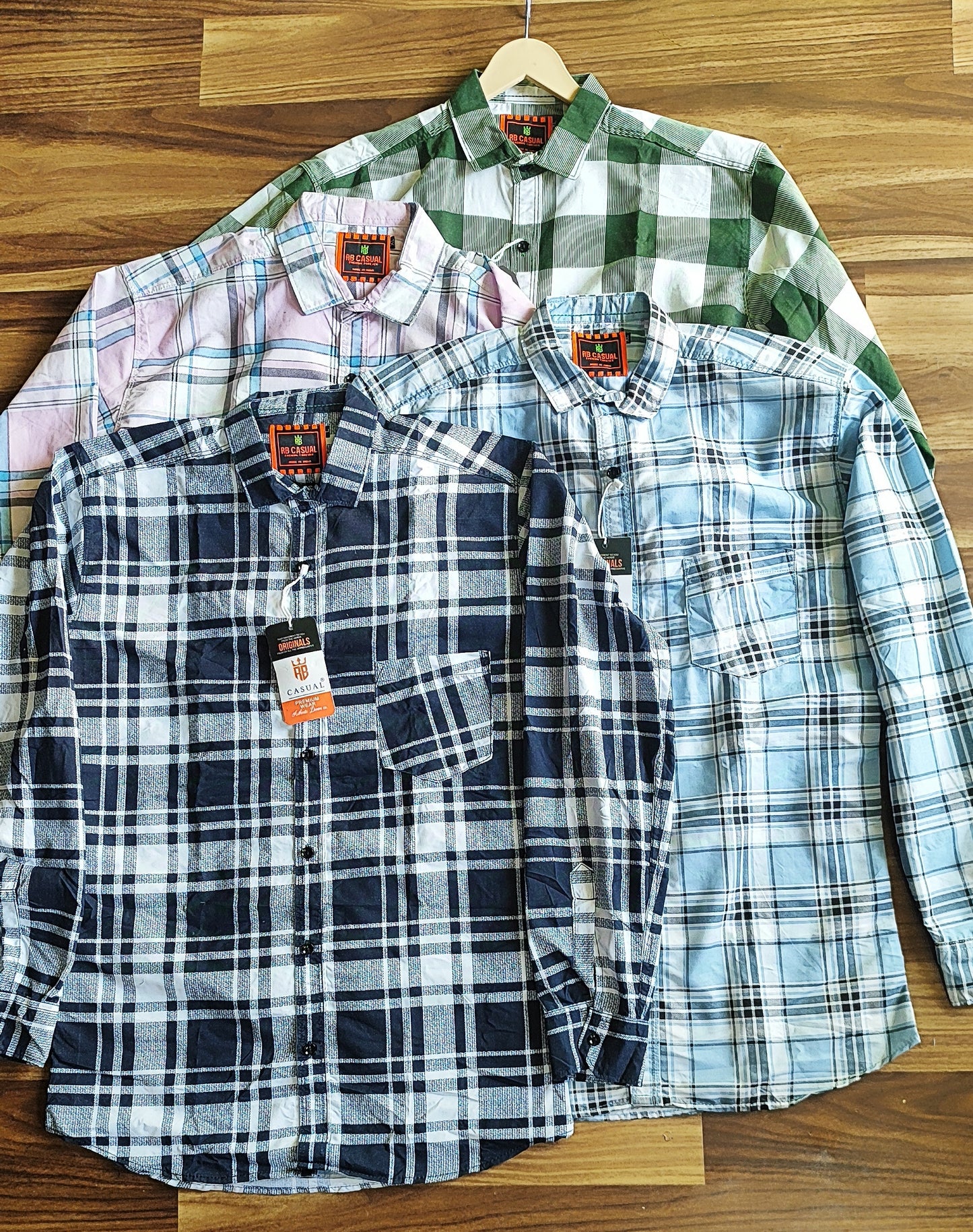 Combo of 4 RB Primium Cotton Checked Shirt Rs. 999