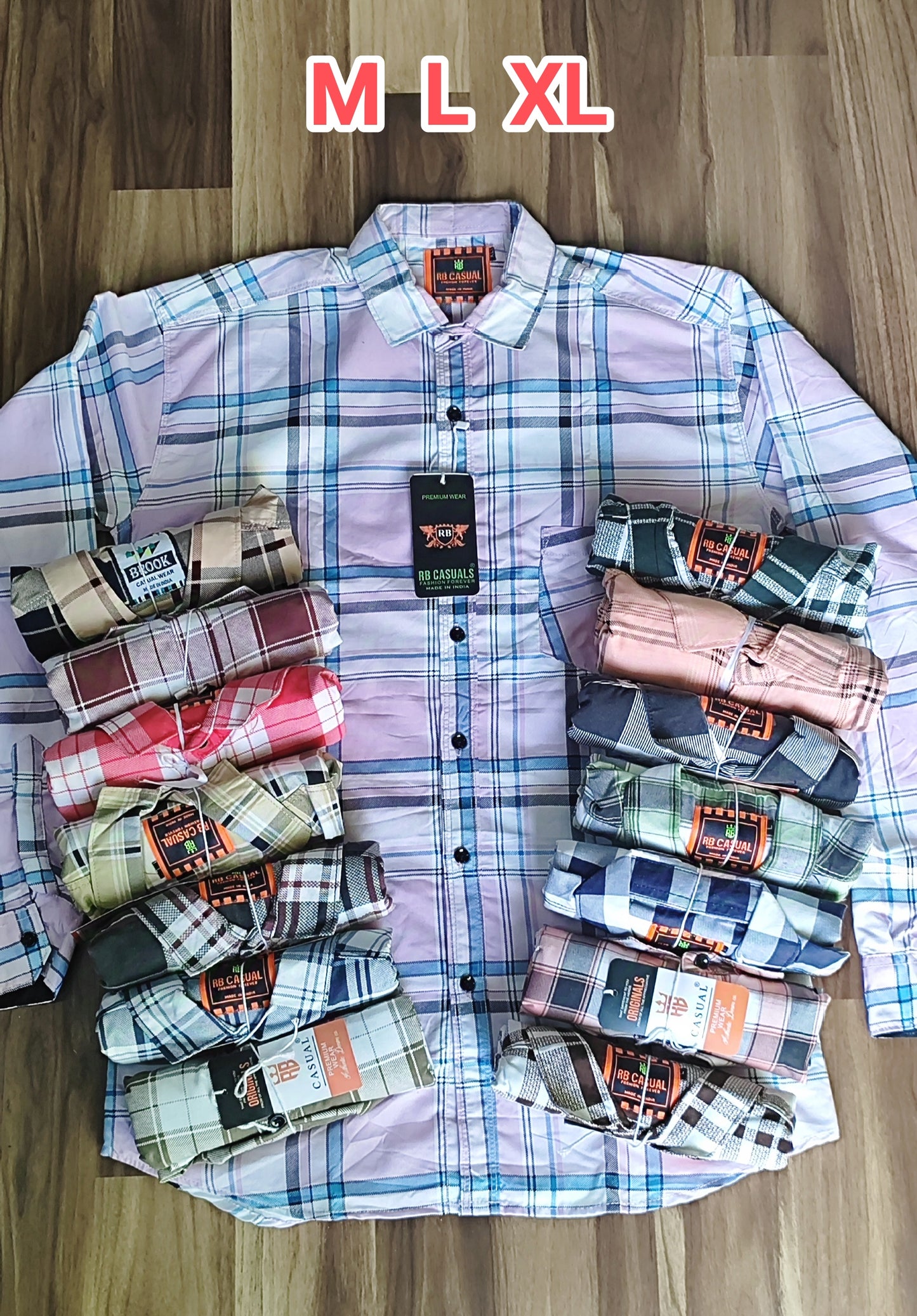 Combo of 4 RB Primium Cotton Checked Shirt Rs. 999