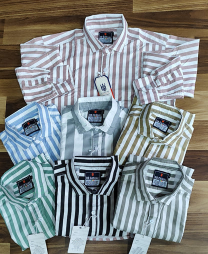 (Combo of 4) Office Stripes Premium Cotton Shirt Rs. 999