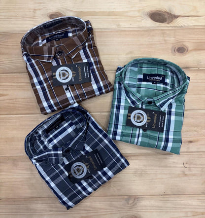 (Combo Of 3) Oxford Royal Checked Cotton Shirts Rs. 899