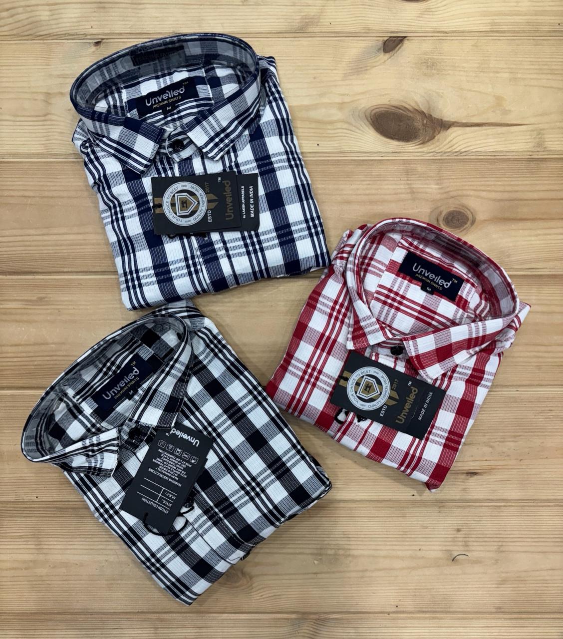 (Combo Of 3) Oxford Royal Checked Cotton Shirts Rs. 899