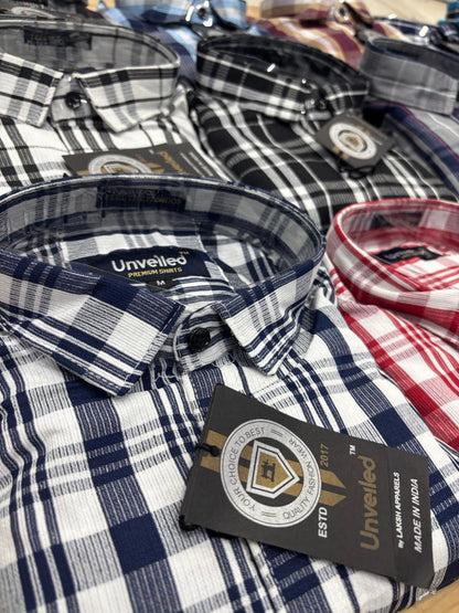 (Combo Of 3) Oxford Royal Checked Cotton Shirts Rs. 899