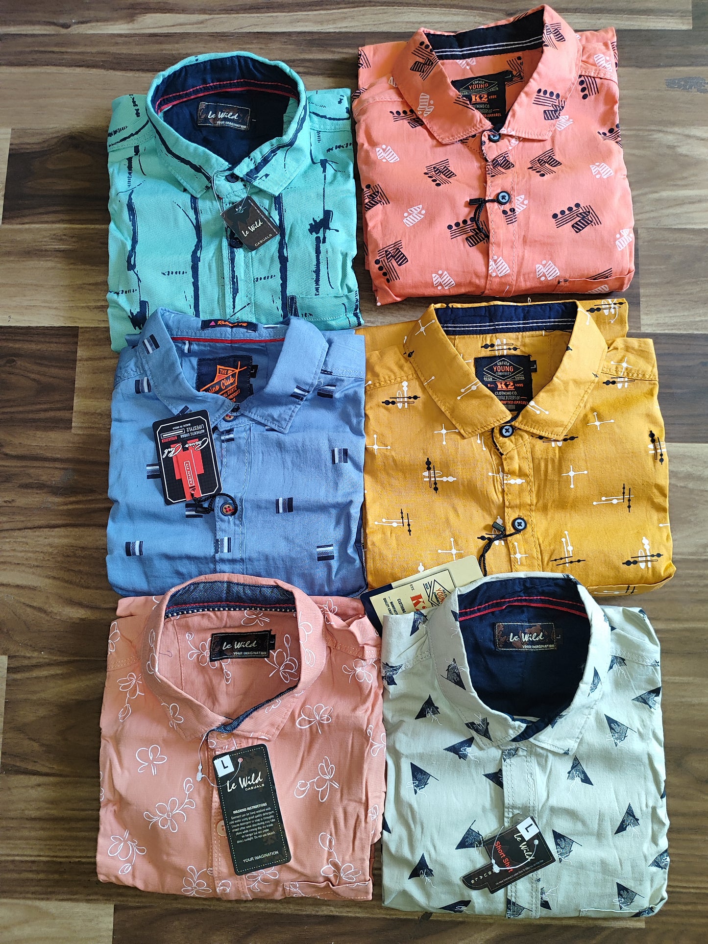 (Combo of 4)Casual RB Cotton Bright Printed Shirts Rs. 999