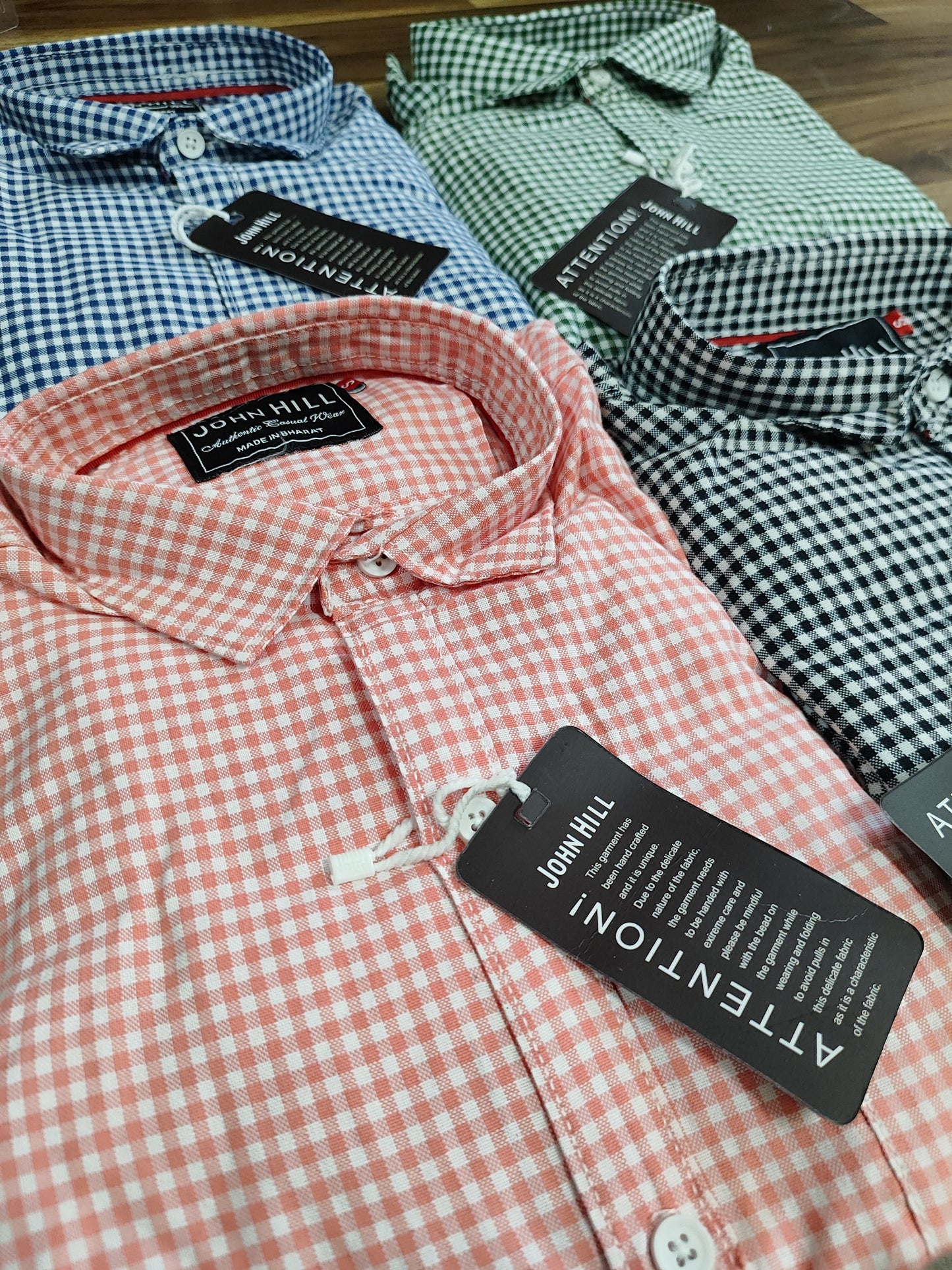 (Combo Of 3) JohnHill Slim fit Cotton Checks Shirts Rs. 899