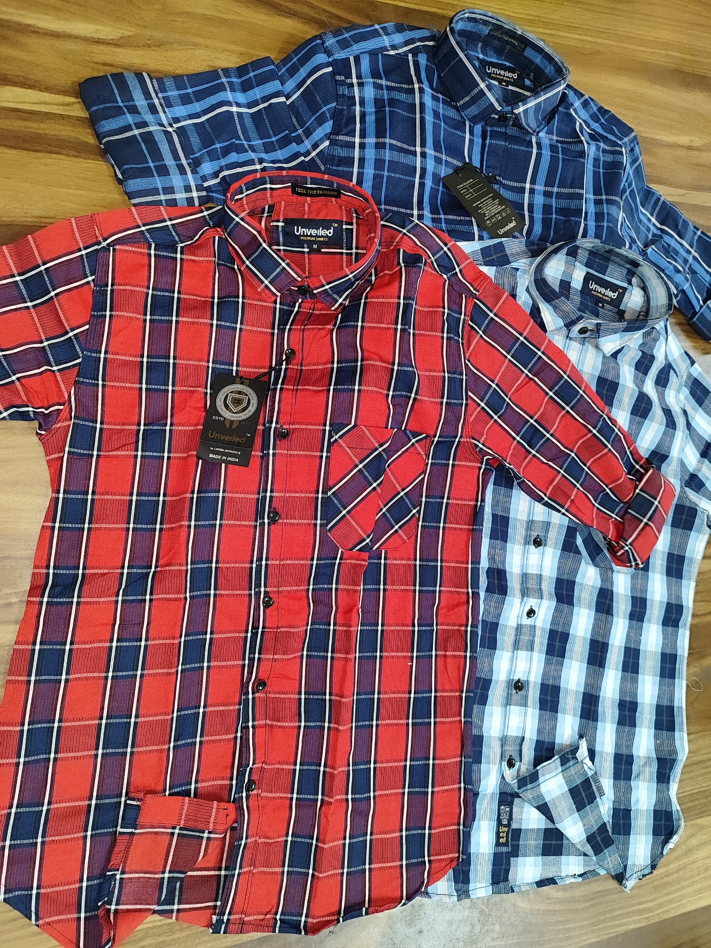 (Combo Of 3) Oxford Bright Checks Cotton Shirts Rs. 899