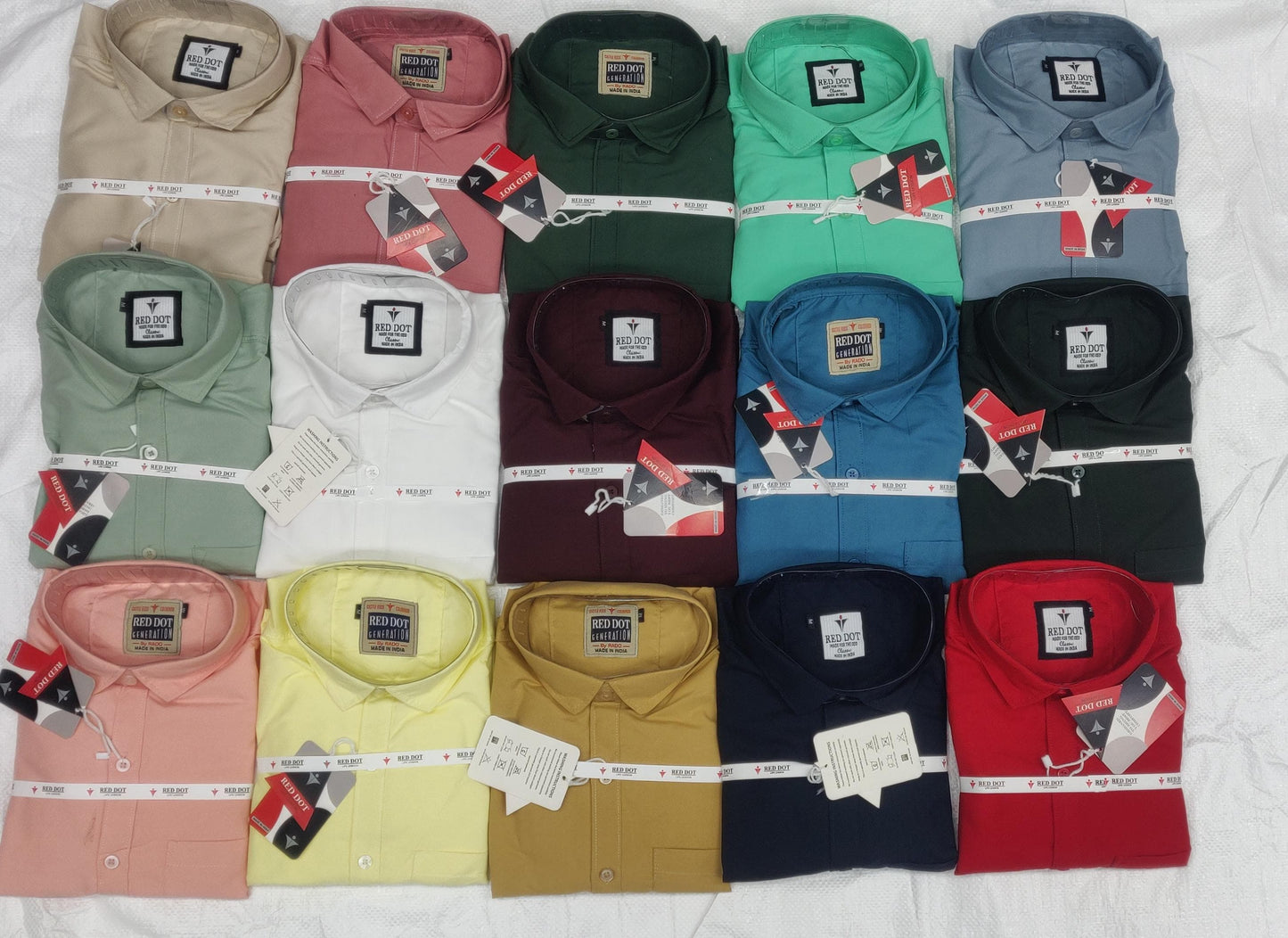 (Combo of 4) Big Size RedDot Premium Cotton Plain Shirts Rs. 1150