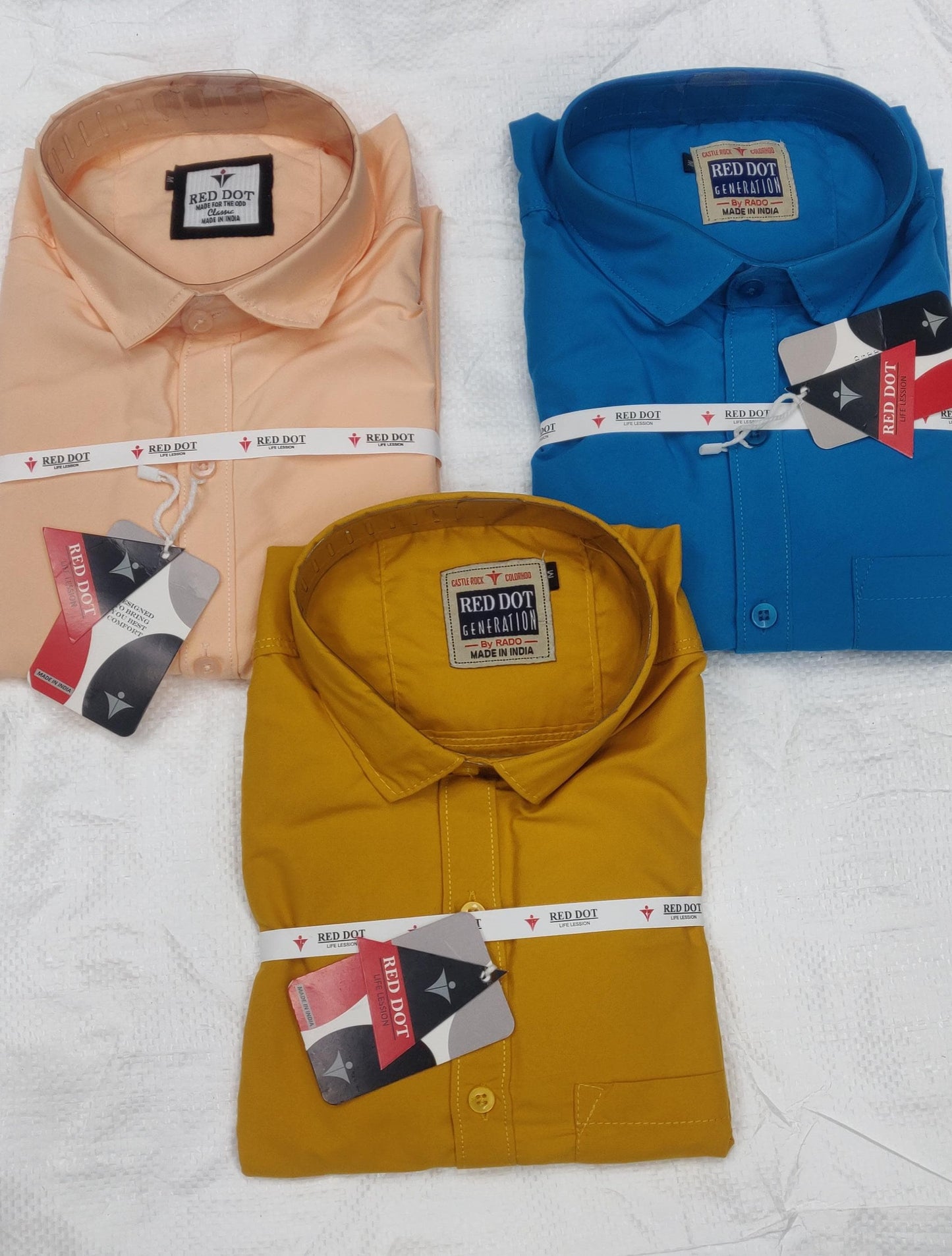 (Combo of 4) RedDot Premium Cotton Plain Shirts Rs. 1099