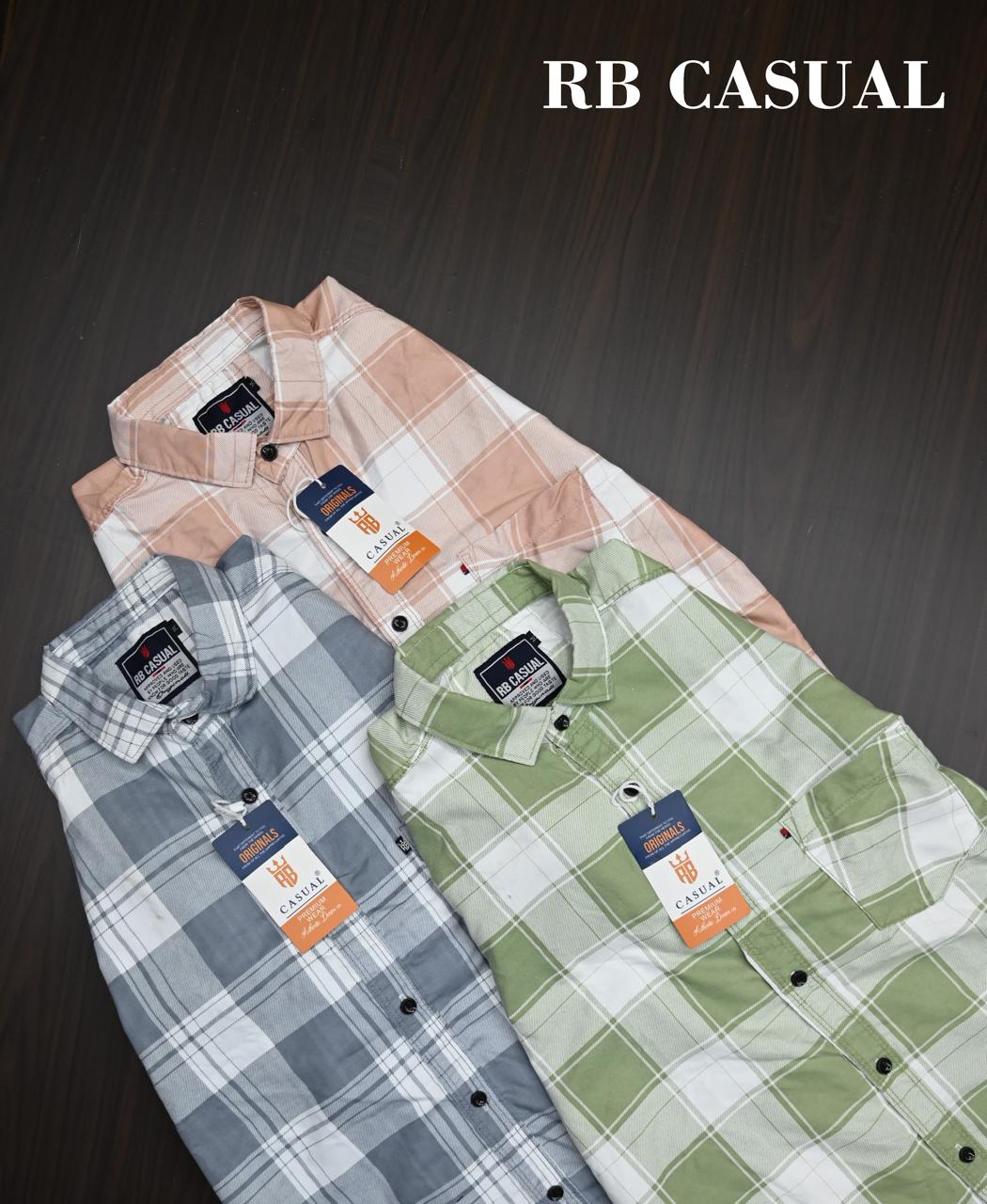 Combo of 4 RB Primium Cotton Checked Shirt Rs. 999