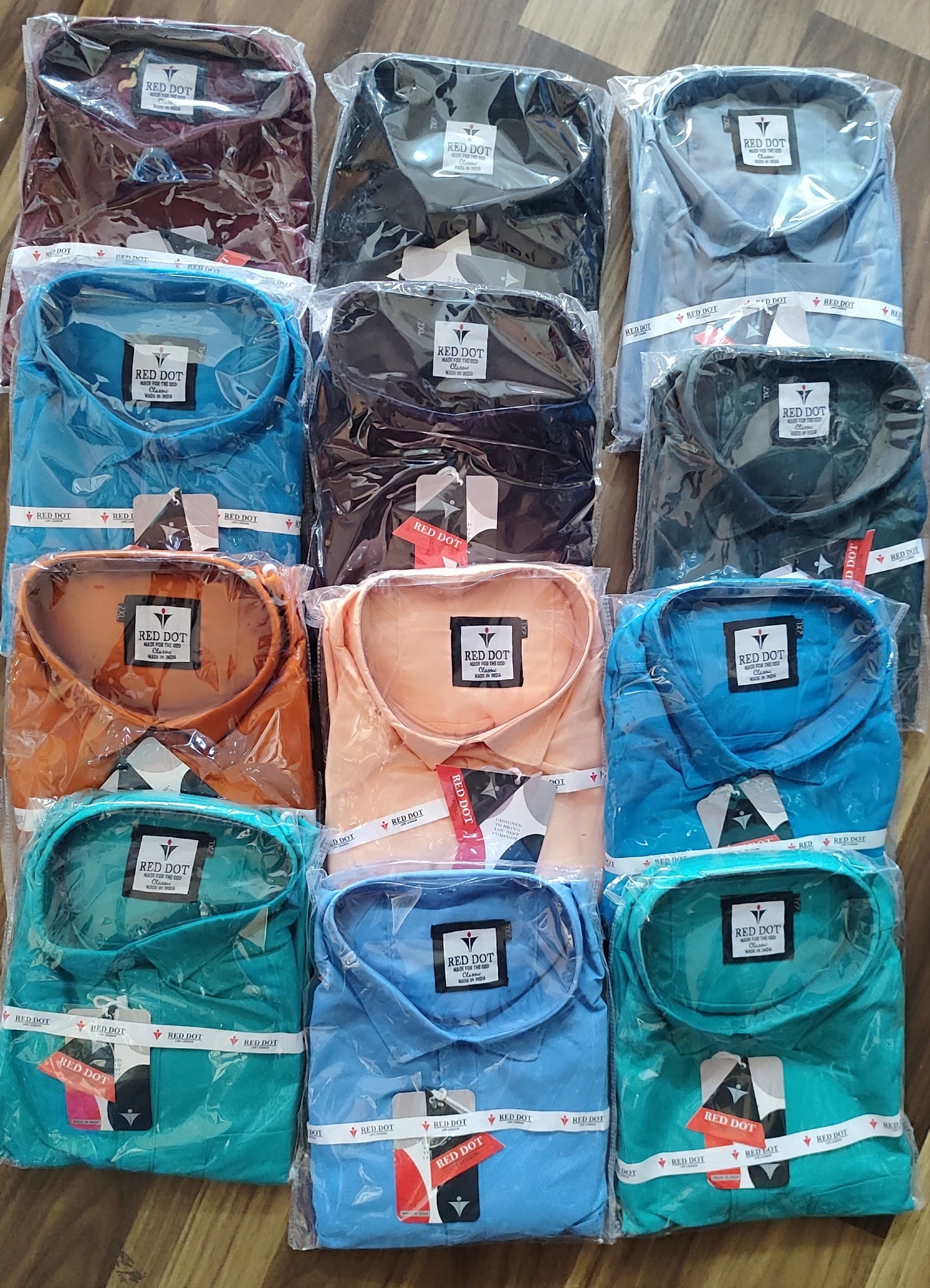 (Combo of 4) Big Size RedDot Premium Cotton Plain Shirts Rs. 1150