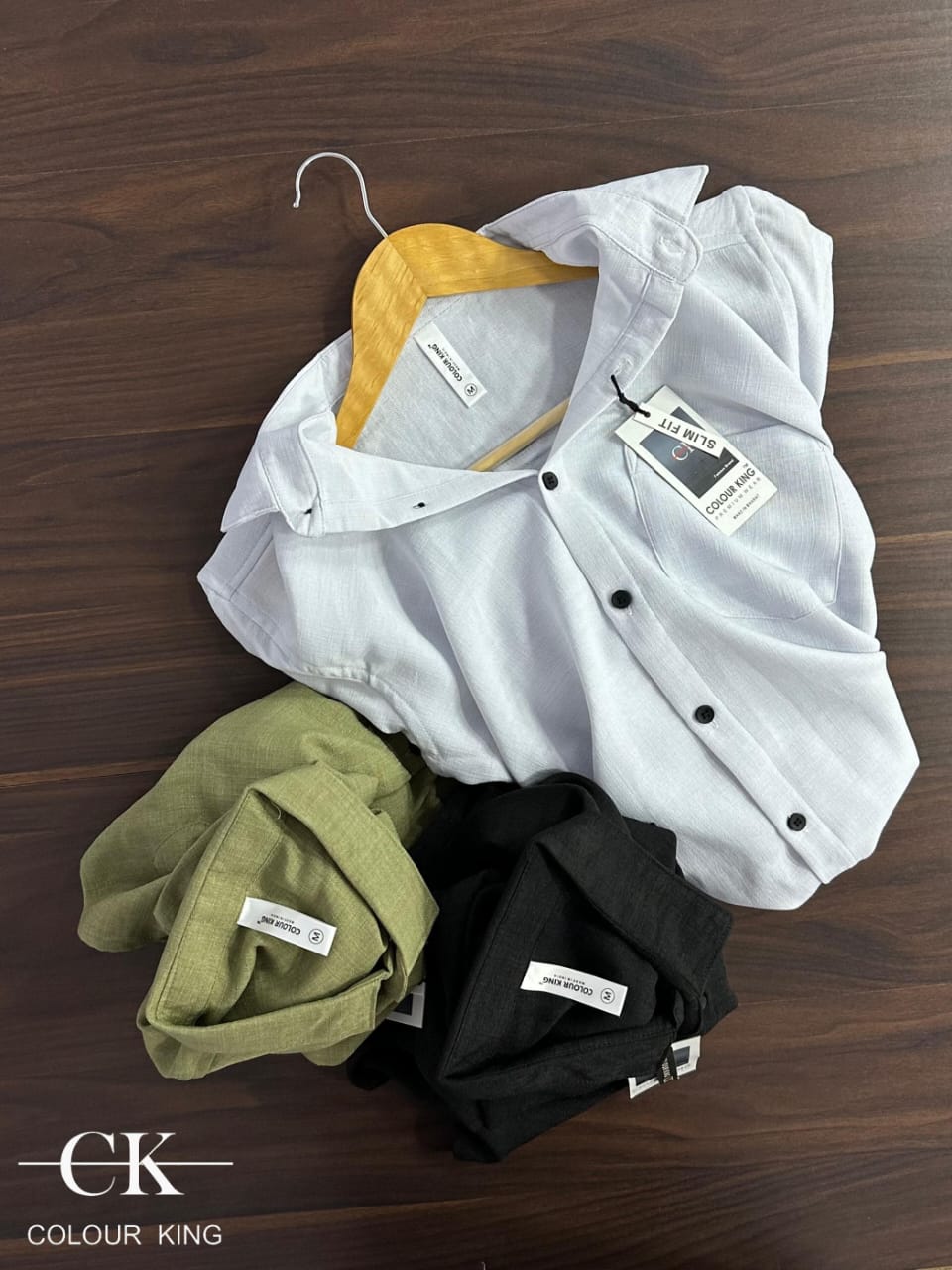 (Combo of 3) Primium CK Linen Dobby Plain Shirt Rs.1099