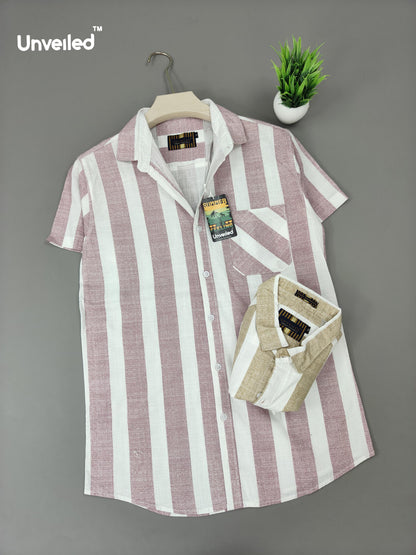 (Combo of 3) M-36 to 37 100% Pure Cotton Half Sleeve Cotton Shirts Rs. 999
