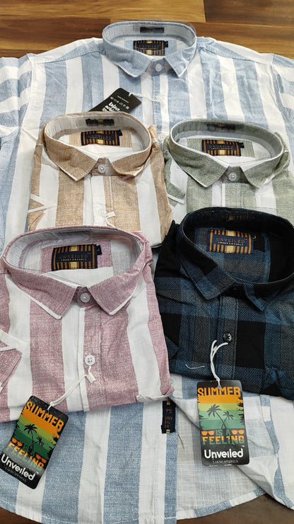 (Combo of 3) M-36 to 37 100% Pure Cotton Half Sleeve Cotton Shirts Rs. 999