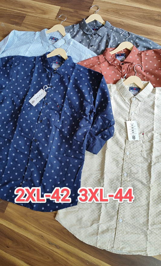 (Combo of 4) 2XL& 3XL RB Premium Twill Cotton Printed Shirts Rs. 1099