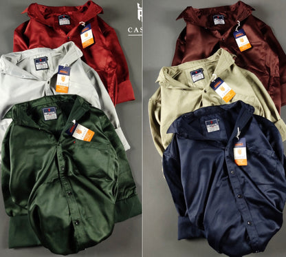 (Combo of 4) RB Satin Silk Shirt Men's Regular Fit Rs. 1150