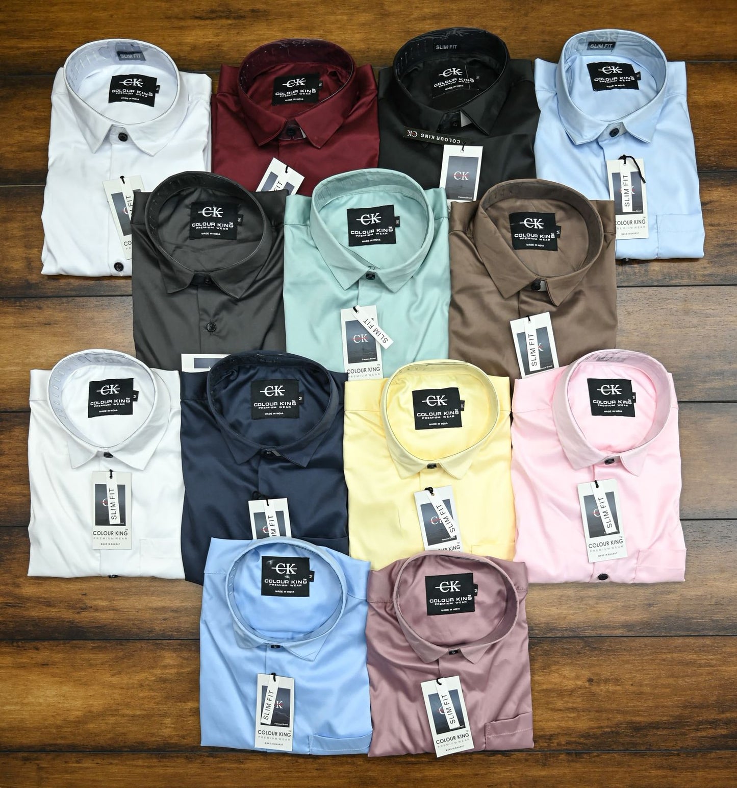 (Combo of 3) CK Satin Silk Shirt Men's Regular Fit Rs. 1050