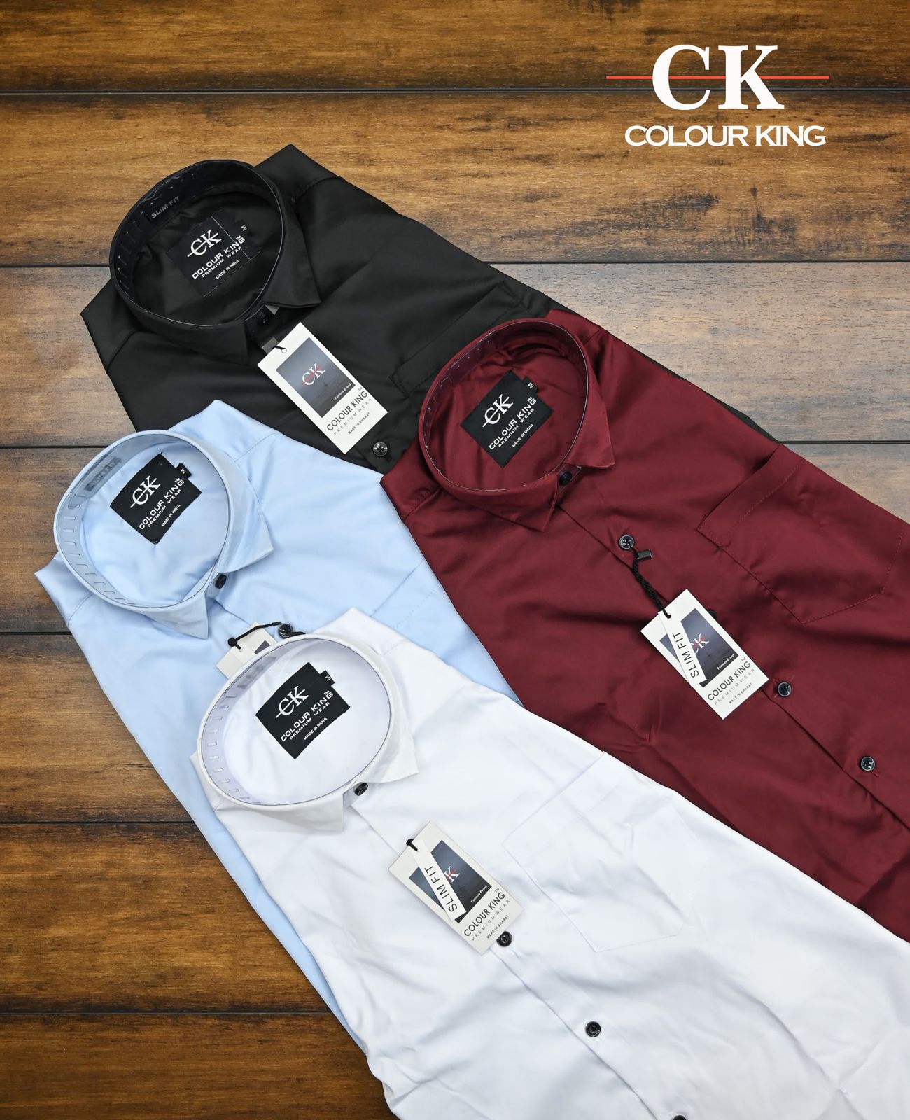 (Combo of 3) CK Satin Silk Shirt Men's Regular Fit Rs. 1050