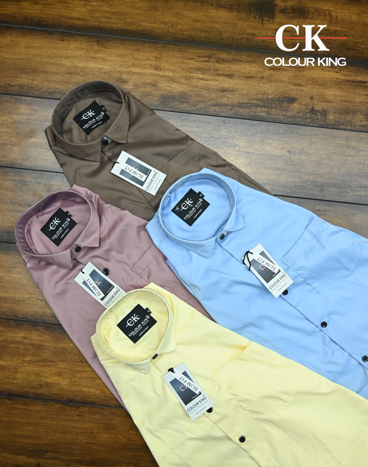 (Combo of 3) CK Satin Silk Shirt Men's Regular Fit Rs. 1050