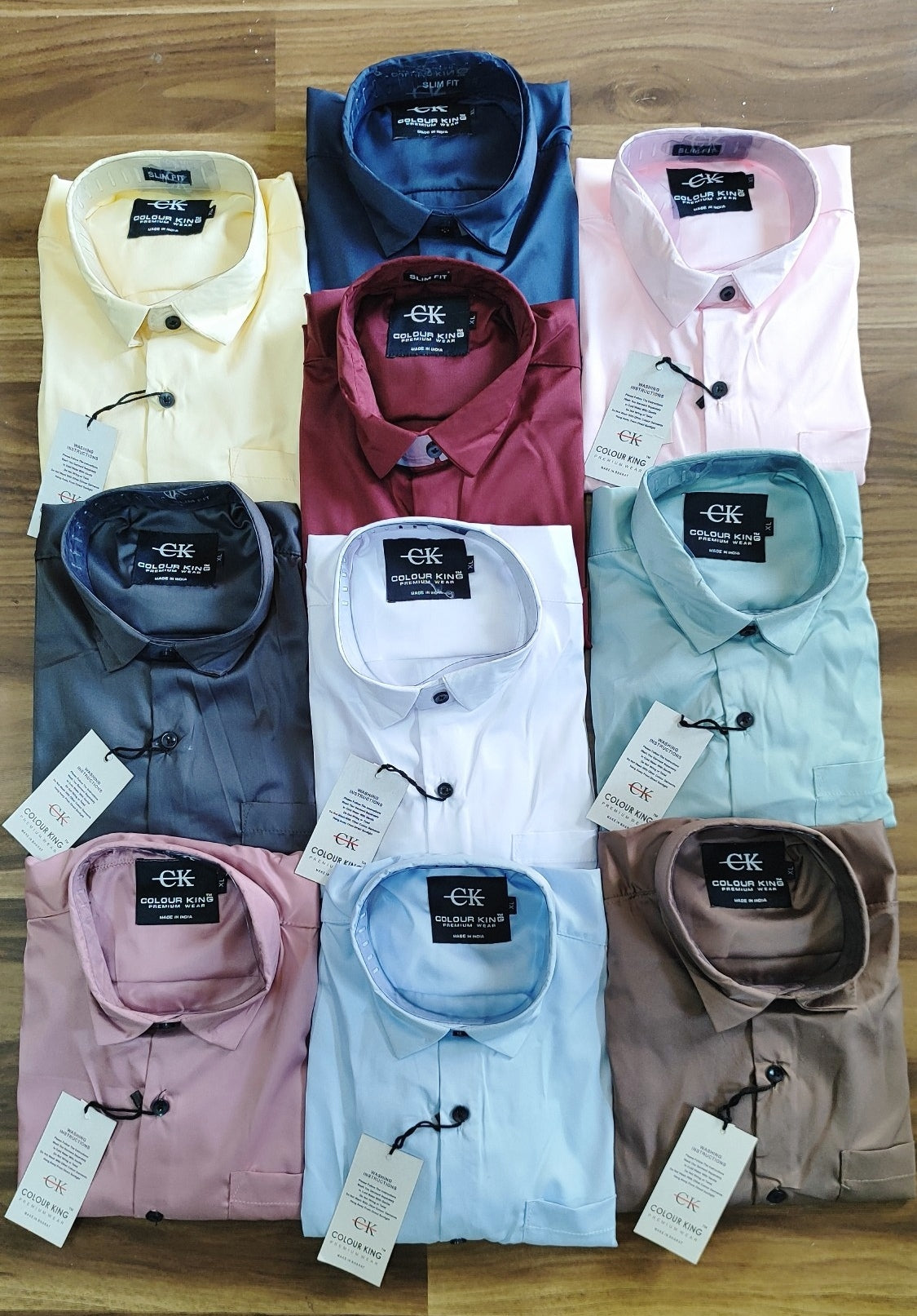 (Combo of 3) CK Satin Silk Shirt Men's Regular Fit Rs. 1050