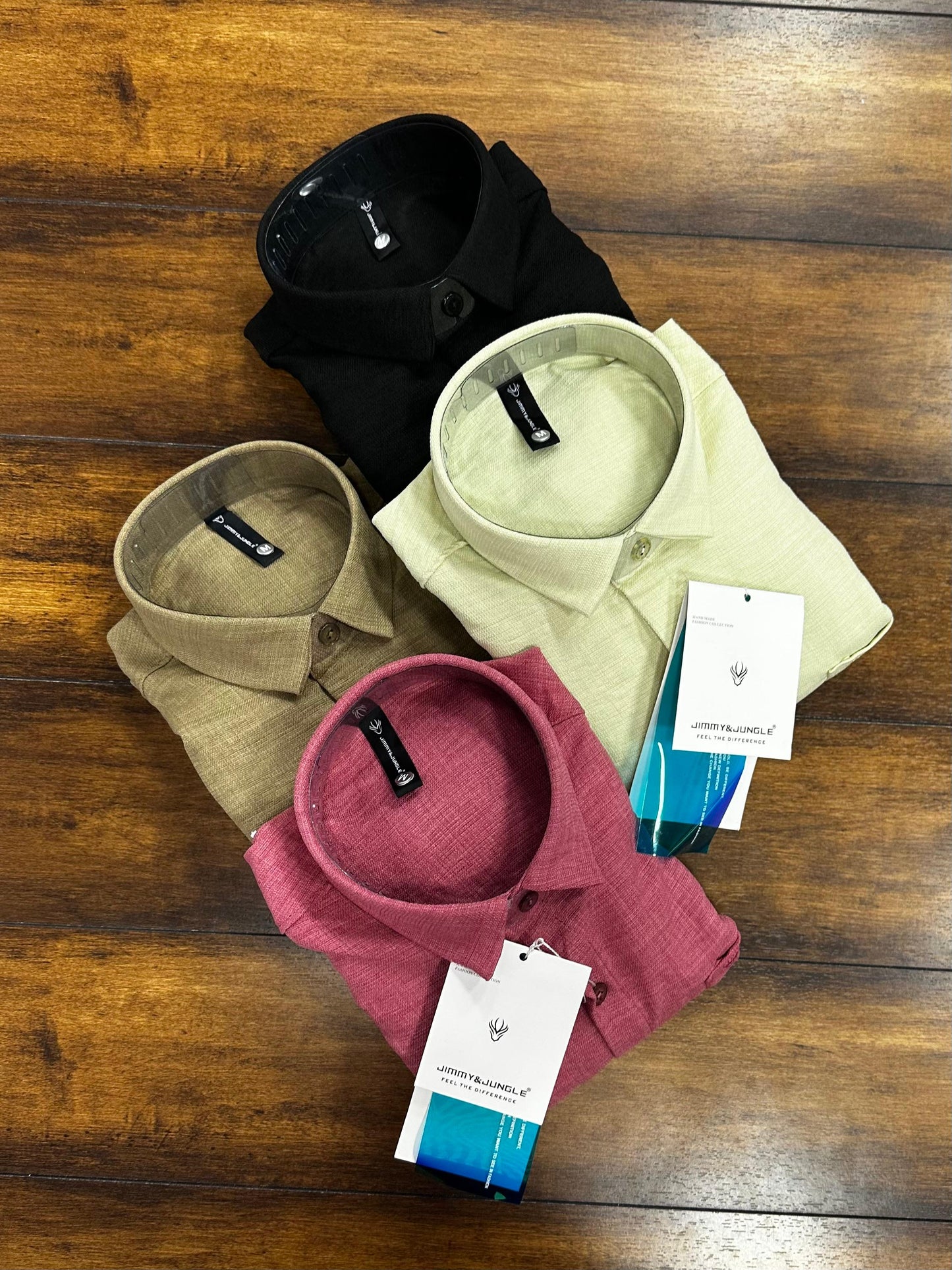 (Combo of 3) CK Linen Popcorn Plain Shirt Rs.1150