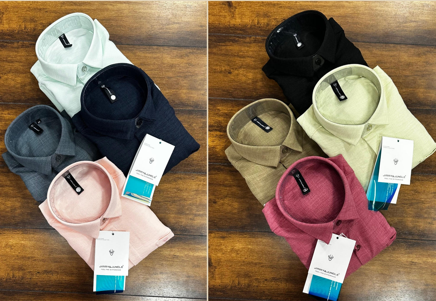 (Combo of 3) CK Linen Popcorn Plain Shirt Rs.1150